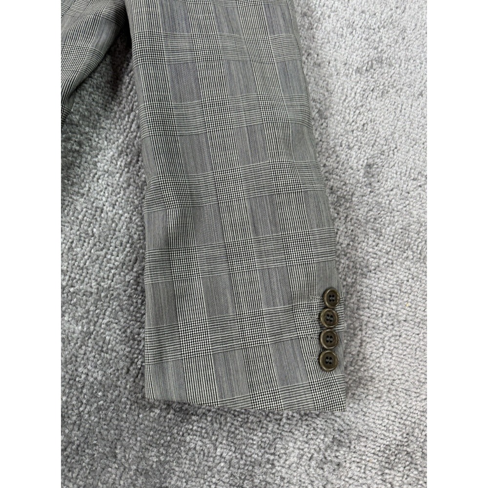 Hugo Boss Suit Jacket 42 R Navy Wool Prince of Whales Galilei Sigma Luxury Coat - Picture 2 of 16